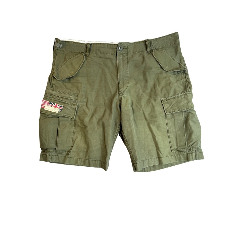 Denim & Supply Ralph Lauren Cargo Shorts Mens 38x10 Green Military Utility Patch
